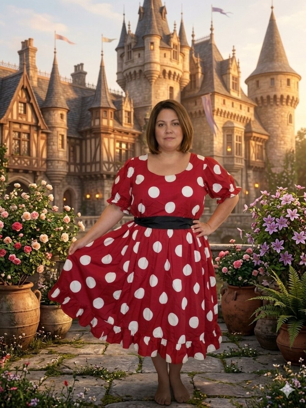 Disney x Torrid Minnie Mouse Cosplay Dress Plus Size 3 / 3X Retro Polka Dot